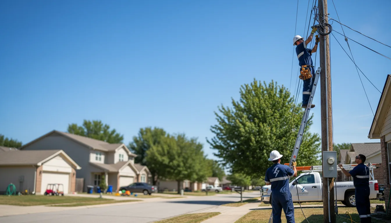 Residential electrician providing installation services in Utopia, TX